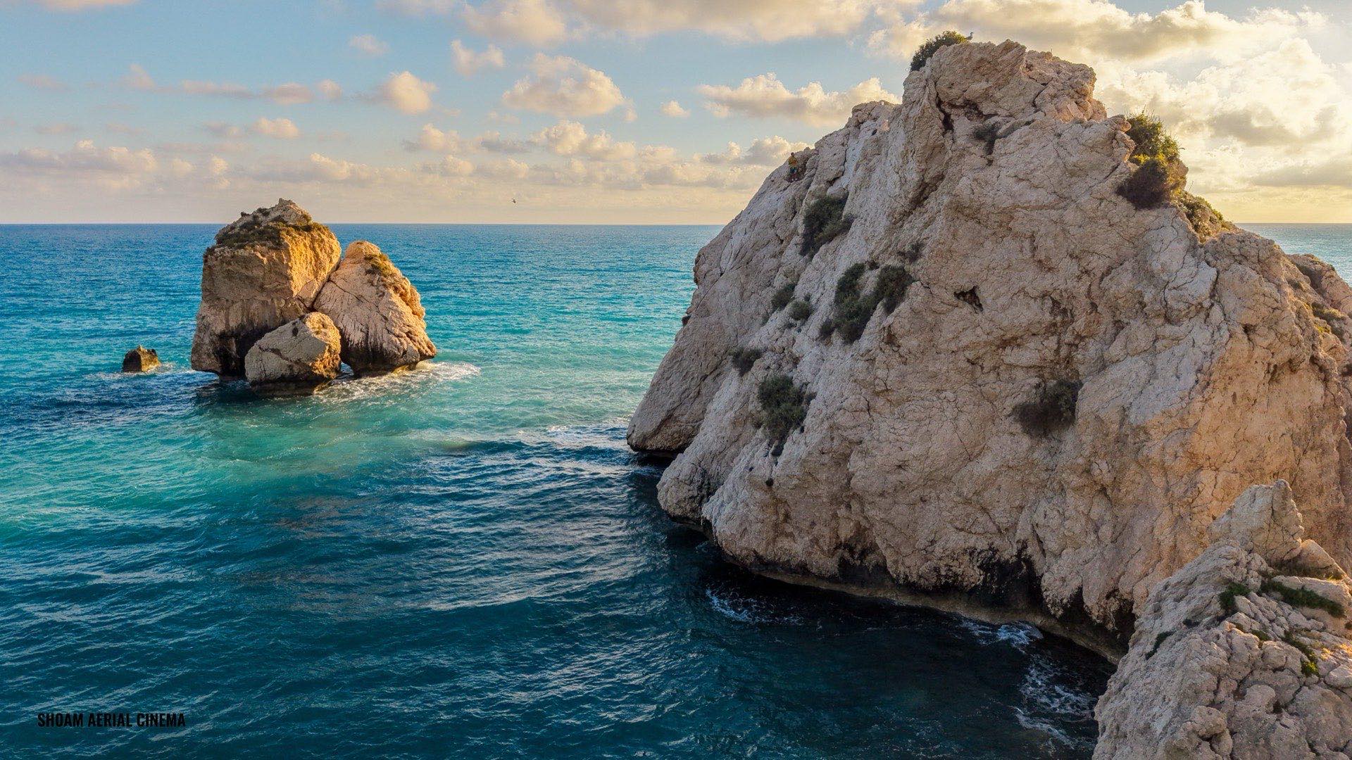 Aphrodite's Rock From Above — Aerial Photography by AerialCinemacy